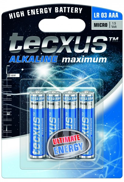 Pilas Alcalinas Tecxus Aaa  Pack 4 
